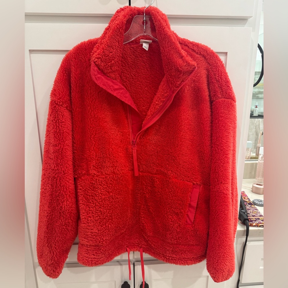 all in motion red half zip relax fit